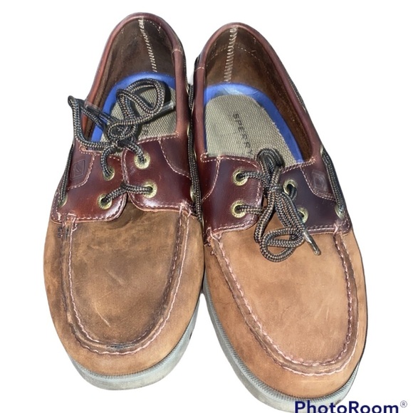SPERRY TOP-SIDER MEN'S LEEWARD BROWN BOAT SHOES Size 10 - Picture 3 of 9